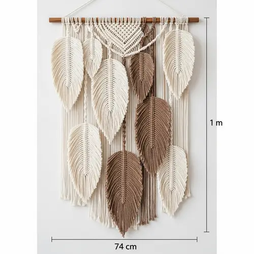 Feather-Like Macramé Tapestry | Intricate Knotting Patterns