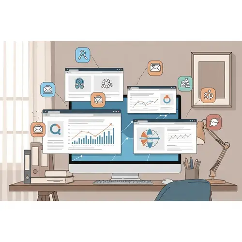 Minimalist Digital Marketing Workspace Design