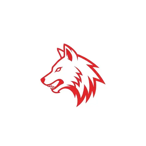 Bold Wolf Gaming Clan Logo | Vector Design in Reddish Tones