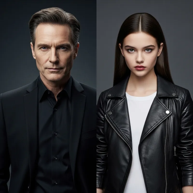 Twilight Aro Lookalike: Dark-Haired Man & Young Vamp Girl