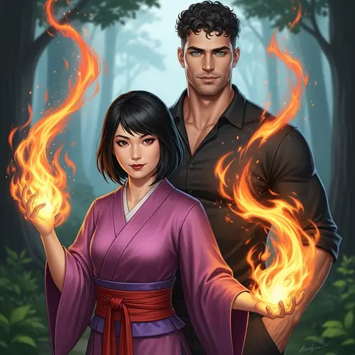 Supernatural Japanese Woman with Healing Fire Abilities