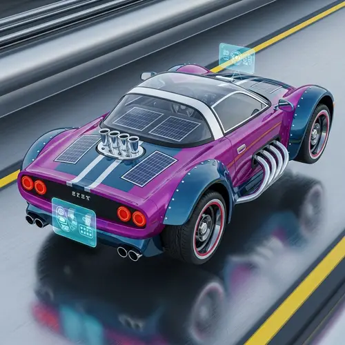 Futuristic Imaginative Car with Holographic Controls | Conceptual Futurism