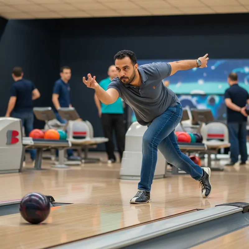Intense Bowling Action by Middle-Eastern Male Player