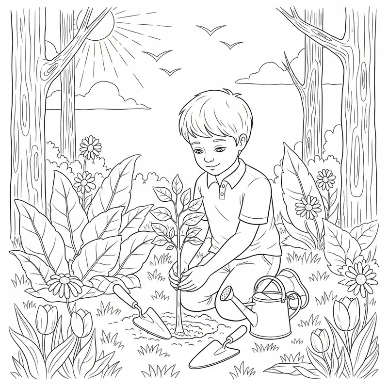 Strengthening Connection with Nature: A Boy's Bond and Care for the Environment