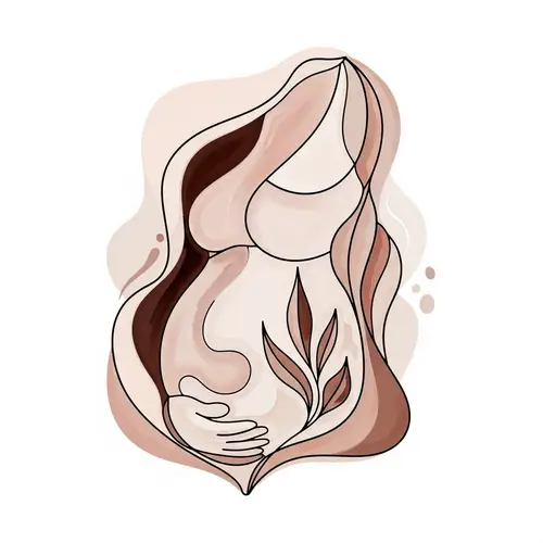 Abstract Pregnancy Art: Nurturing Essence & Growth Representation