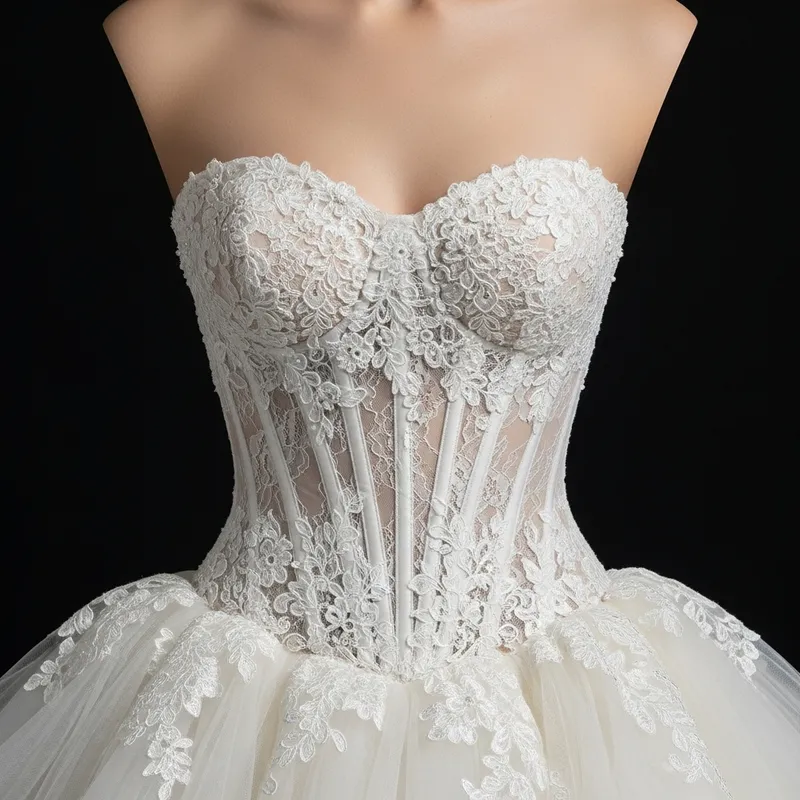 Elegant Strapless Short Wedding Dress