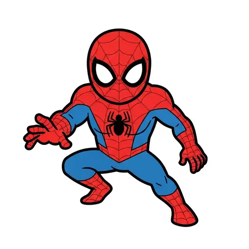 Cute Spider-Themed Superhero Clipart | Superhero Outfit