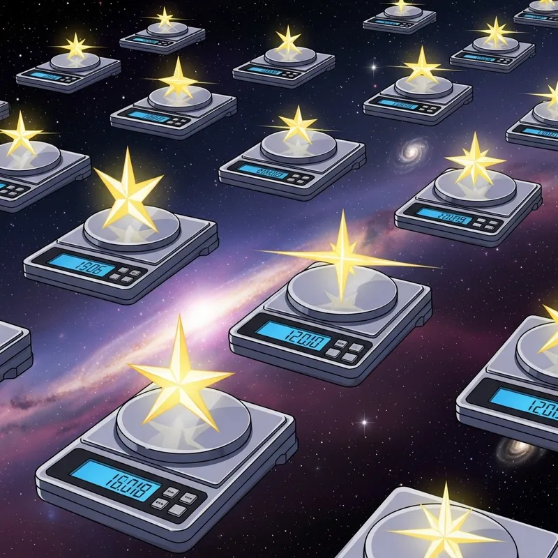 Cartoon Anime Artwork - Stars on Electronic Scales