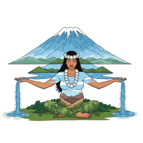 Mauna Kea Volcano Pregnant Woman Nature Connection