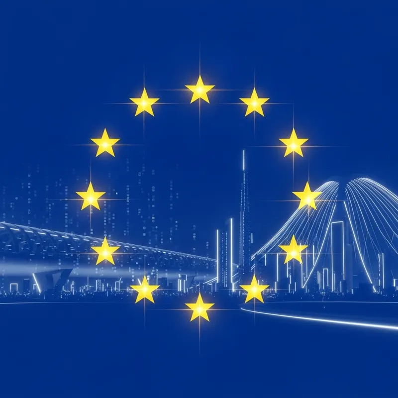 Futuristic European Union Flag Design
