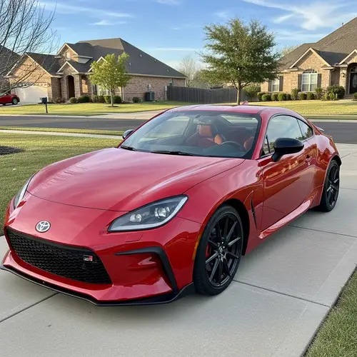 Meticulously Detailed GR86 Toyota Car in Glossy Red Paint
