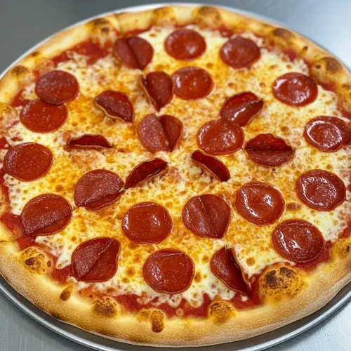 Delicious Pepperoni Pizza with Spicy Slices and Melting Cheese