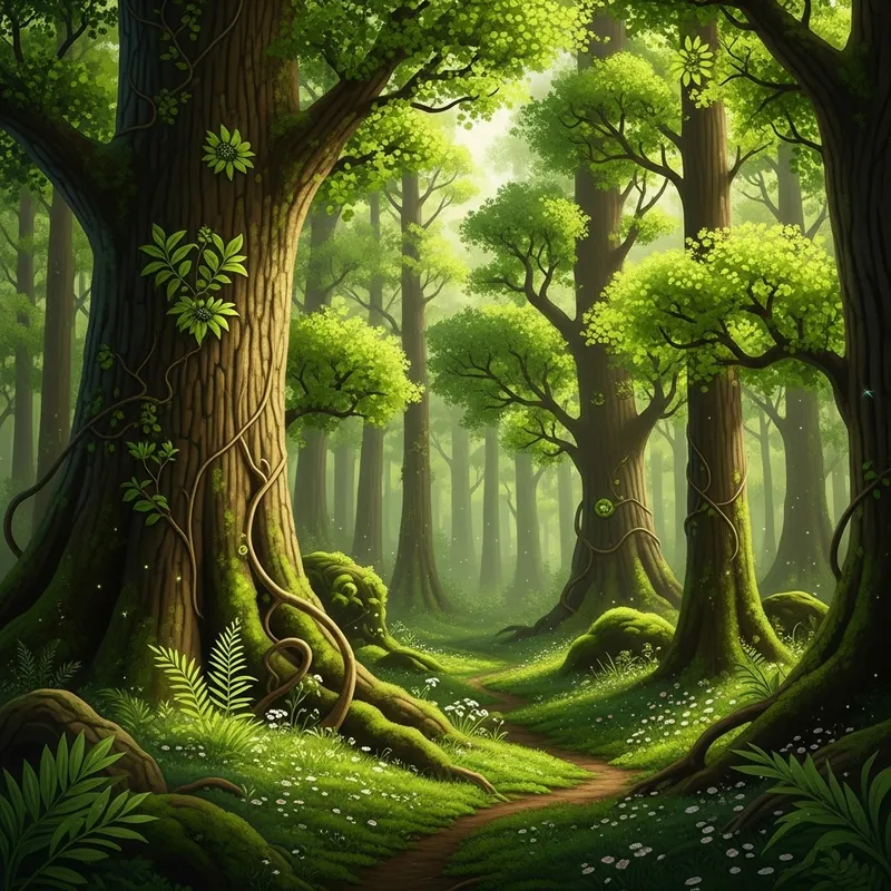 Enchanted Forest Shapes: Mystical Beauty in Nature