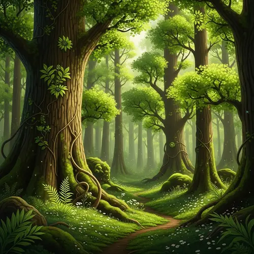 Enchanted Forest Shapes: Magical Beauty and Ancient Tales