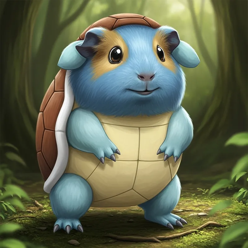 Guinea Pig Transformed into Squirtle - Cute Transformation