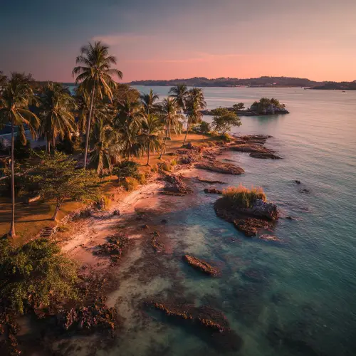 Stunning Batam Coastal Landscape at Sunset