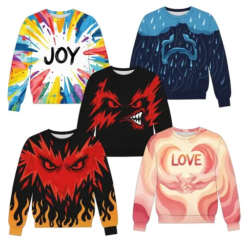 Emotion-Inspired Sweatshirt Collection | Artistic Designs