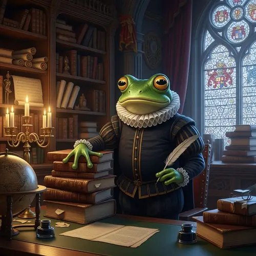 Machiavelli as Pepe the Frog in Renaissance Study