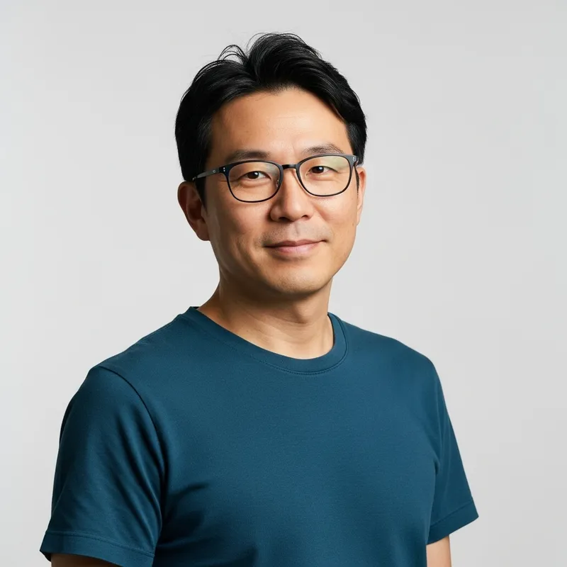 Mature Man in Stylish Glasses and Confident Smile