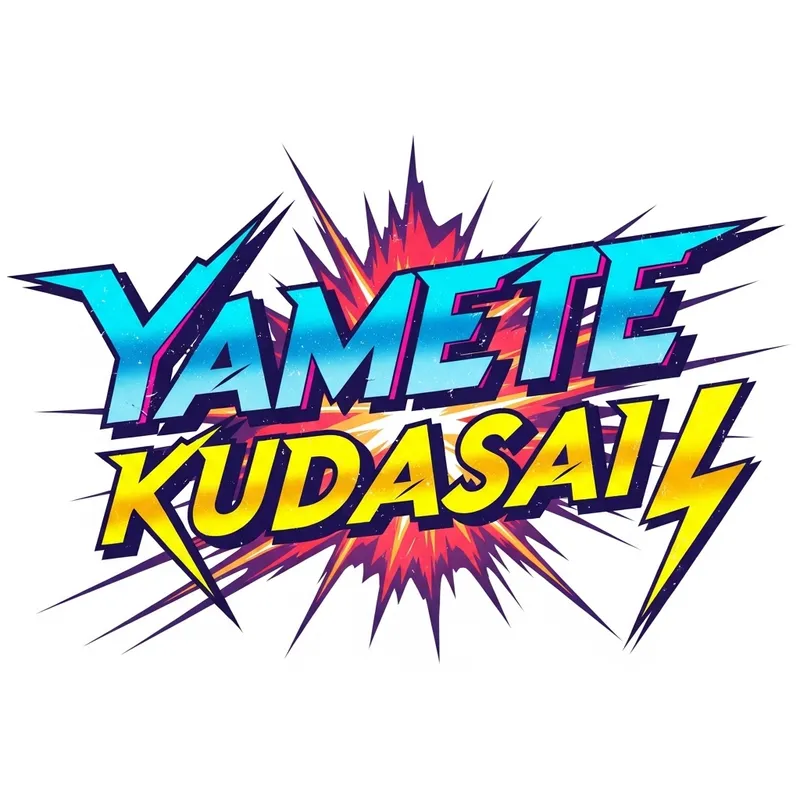 Anime Style Logo Design - Yamete Kudasai
