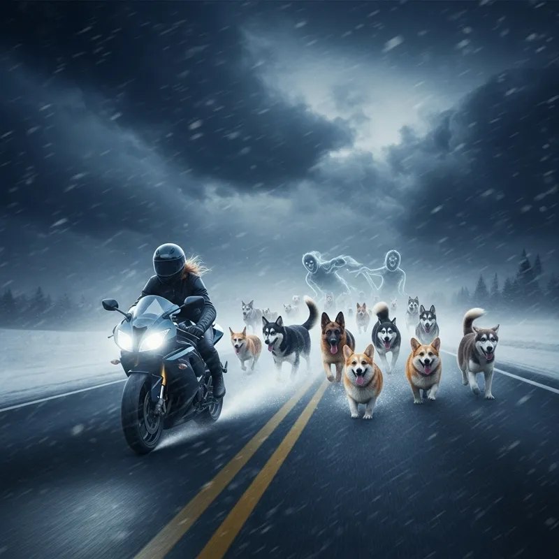 Thrilling Winter Chase with Ghosts, Dogs, and Snow | Mystical Setting