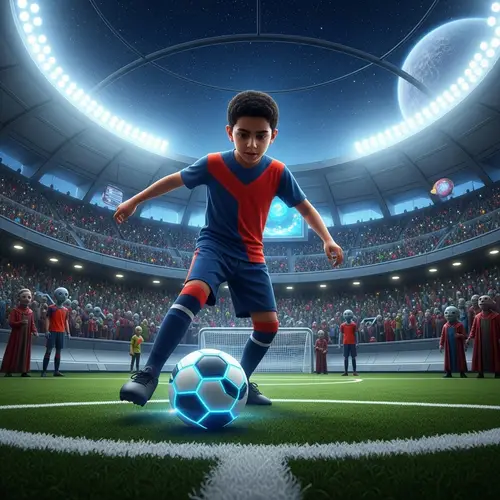 Intergalactic Soccer Tournament: Young Boy's Epic Game