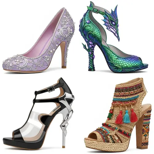 Princess Style & Fantasy High Heels - Elegant & Whimsical Shoes Collection