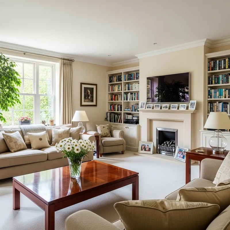 Cozy Living Room with Neutral Tones | Interior Design Inspiration