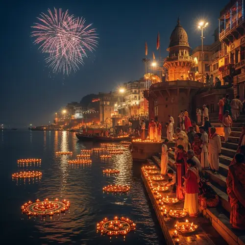 Dev Deepawali Celebration in Varanasi, India | Festive Spirit