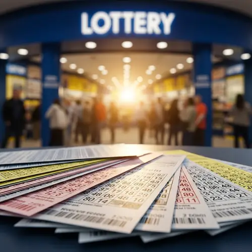 Colorful Winning Lottery Tickets: Excitement & Anticipation