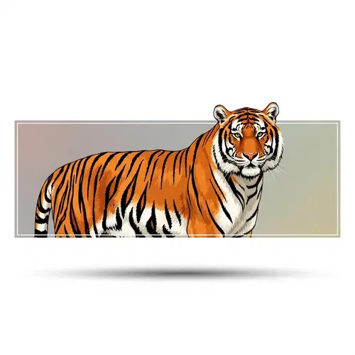 Regal Orange Tiger Banner Design for Majestic Appeal
