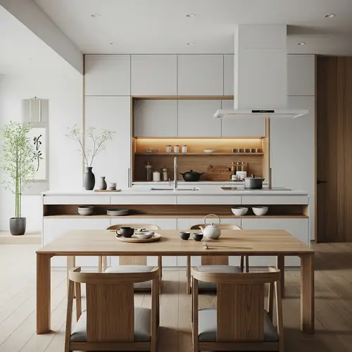 Minimalist Japanese-Style Kitchen | Tranquil & Orderly Space