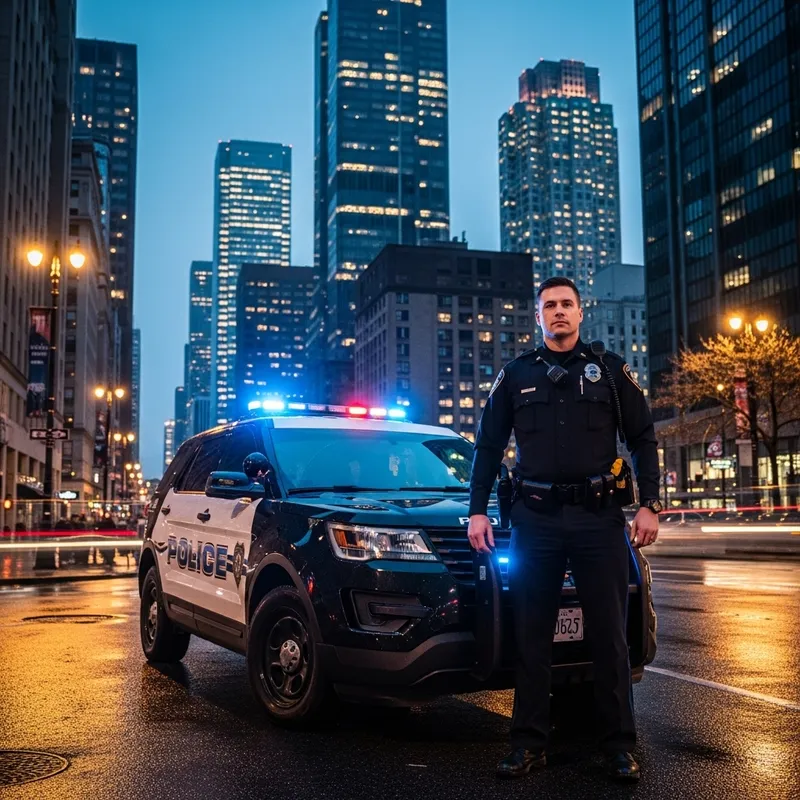 City Police Officer Drawing