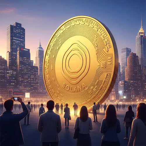 Solana Coin Takeover - Spectacular Scene in a Cityscape