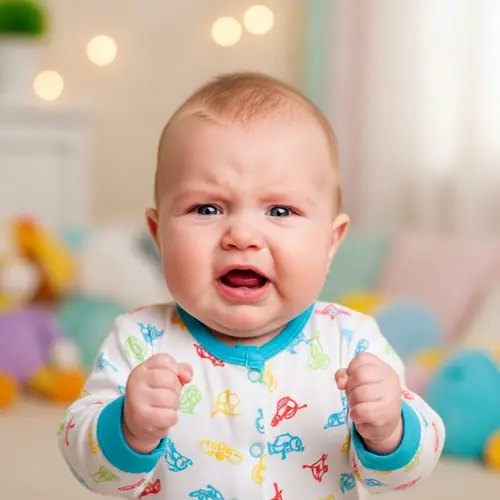 Upset Baby - Expressive Image of Anger and Upset