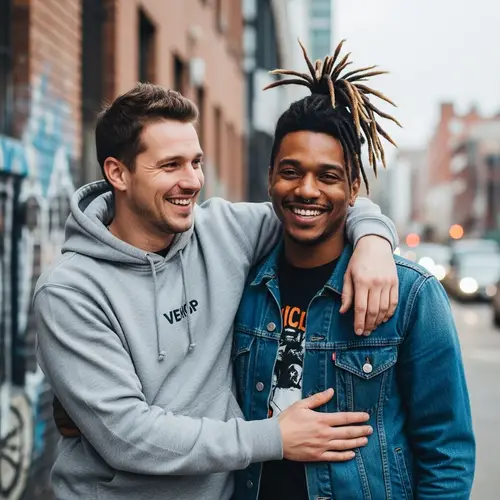 Eminem Hugging XXXTentacion: Display of Camaraderie in Urban Scene