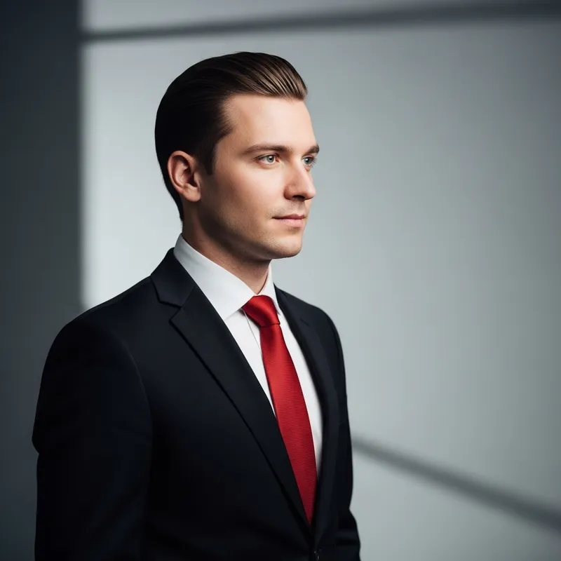 Elegant Caucasian Businessman Professional Profile Photo