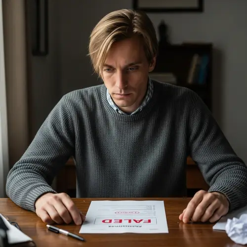 Illustration of Raul Morales Failing Exam | Blonde Hair, Blue Eyes