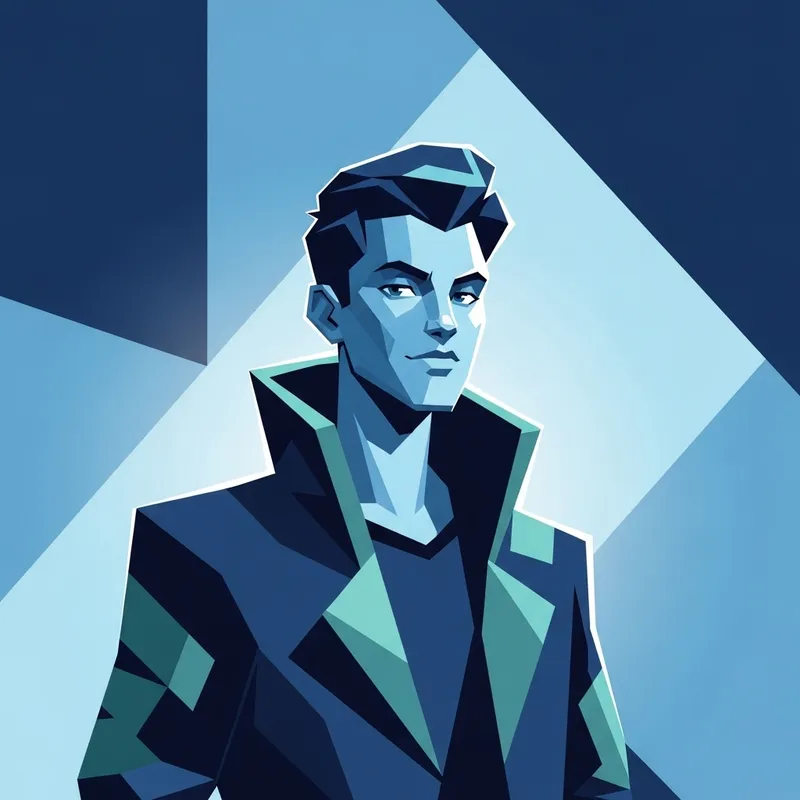 Modern Geometric Fashion Influencer - Cool-Tone Palette Modern Geometric Fashion Influencer - Cool-Tone Palette