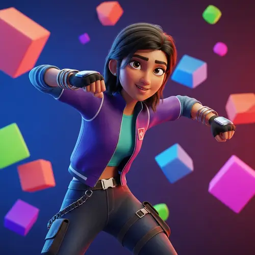 Futuristic South Asian Girl 3D Animation Art