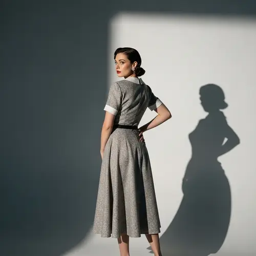 Vintage Pin-Up Photography: Hourglass Woman Portrait