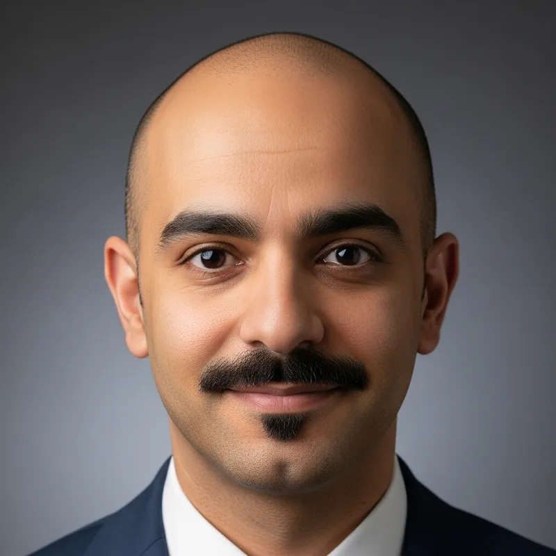 Detailed Portrait of Arabic Interior Designer with Mid-Tan Skin Tone Detailed Portrait of Arabic Interior Designer with Mid-Tan Skin Tone