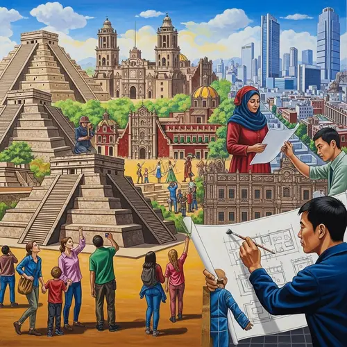 Mexican Architecture Through Murals: Richness Captured