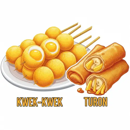 Filipino Street Food Logo: Kwek-Kwek & Turon