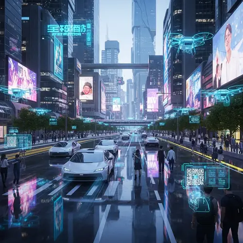 Futuristic City | Advanced Cityscape with Self-Driving Cars