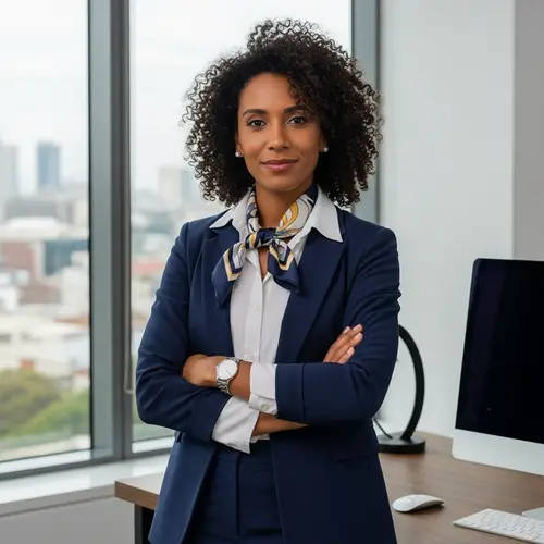 Confident Brazilian Executive: Afro-Descendant Style