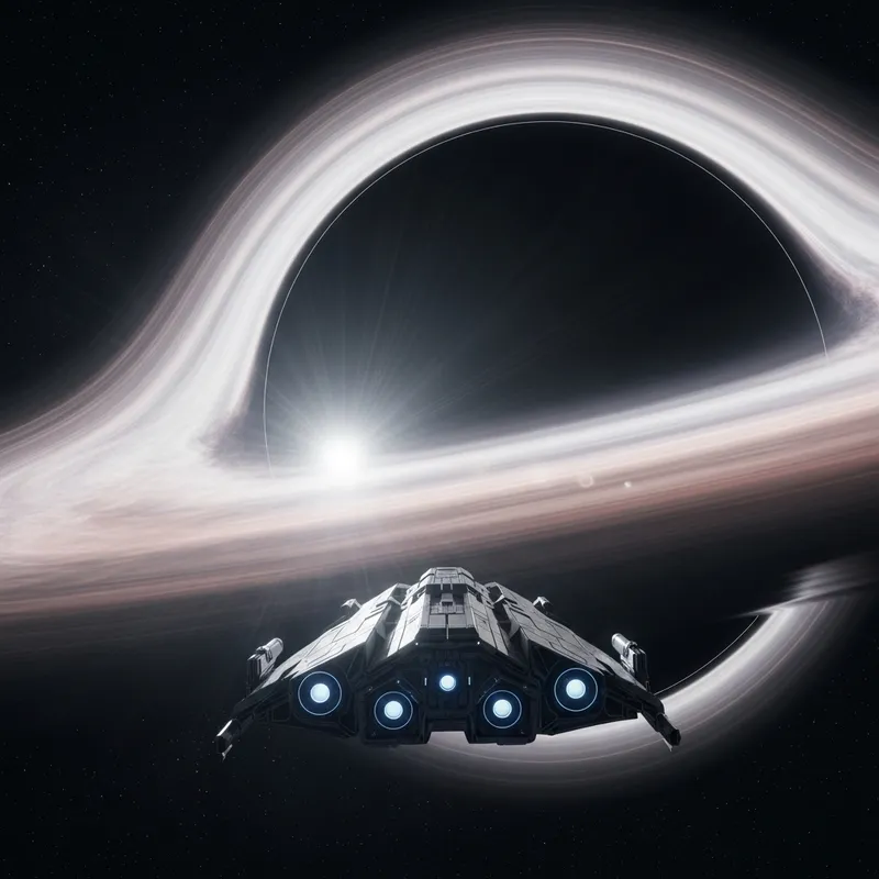 Spacecraft at Black Hole's Event Horizon: Time Dilation Ahead