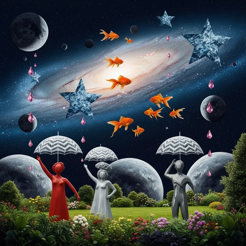 Celestial Galaxy with Titanium Planets, Oceanic Stars, and Pink Diamonds