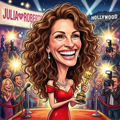 Julia Roberts Caricature Art