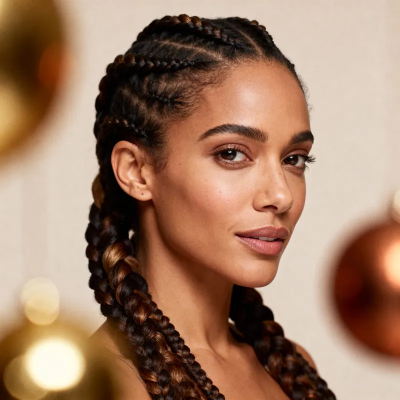 Diverse Professional Headshots with Stylish Braids